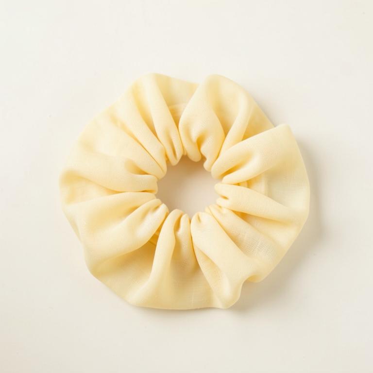 Butter Bun, a Butter Yellow Chiffon scrunchie